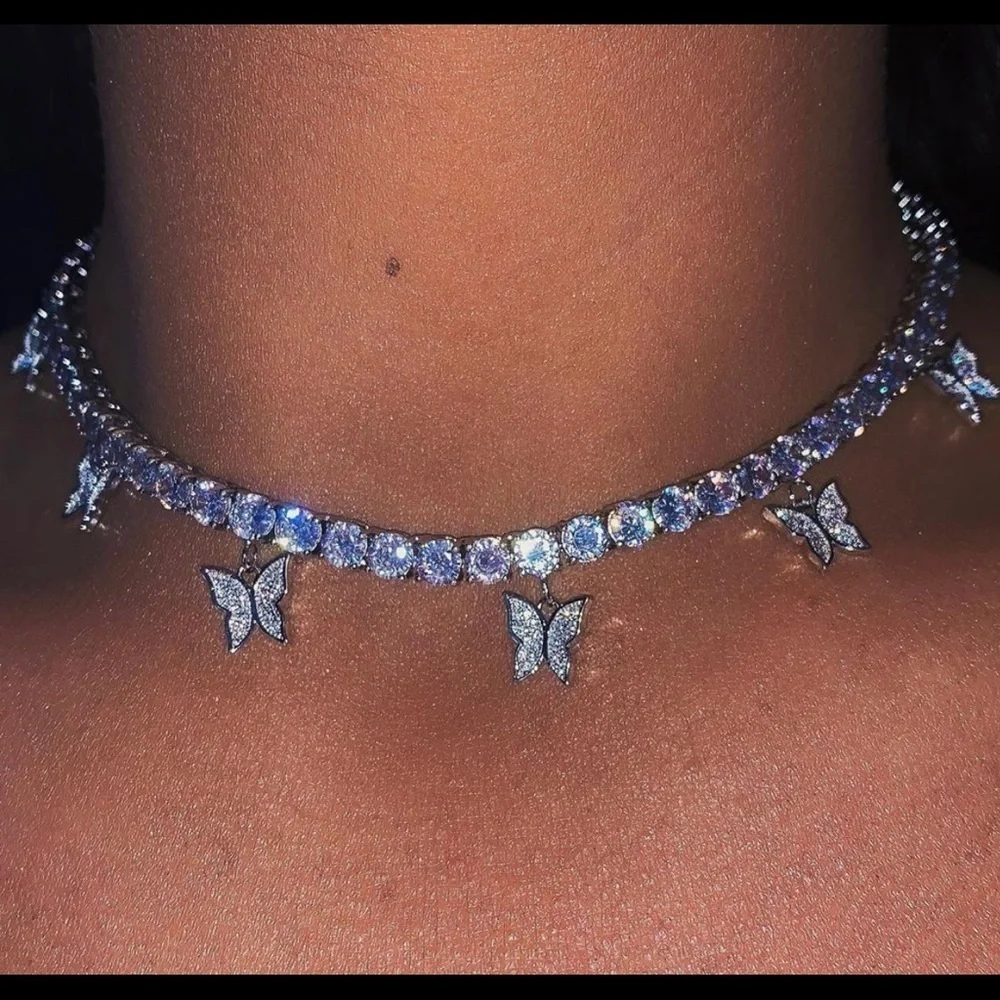 2 set piece tennis butterfly and square gem Set